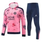 PSG 2024-25 pink navy jordan hoodie training suit