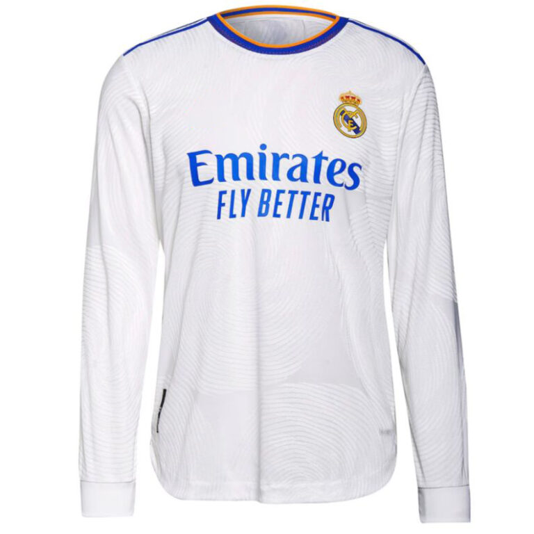 Real Madrid 2021-22 home retro long sleeve