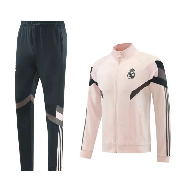 Real Madrid 2024-25 beige black grey tracksuit