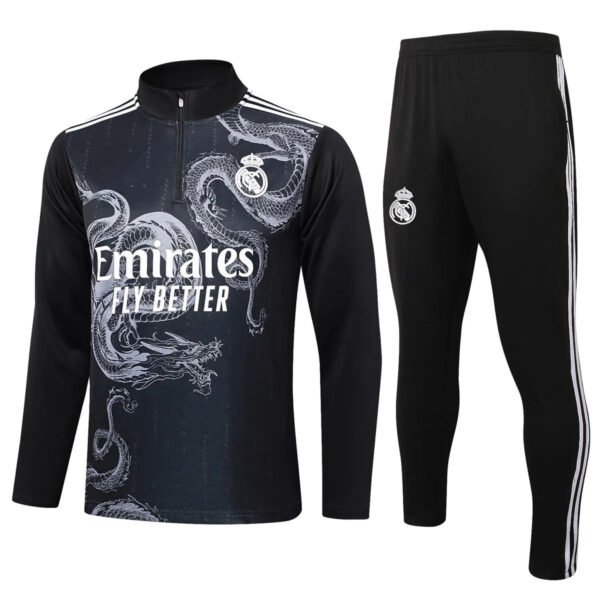 Real Madrid 2024-25 black grey dragon training suit