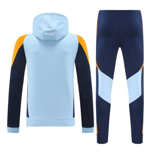 real madrid 2024-25 light blue orange navy, hoodie training suit