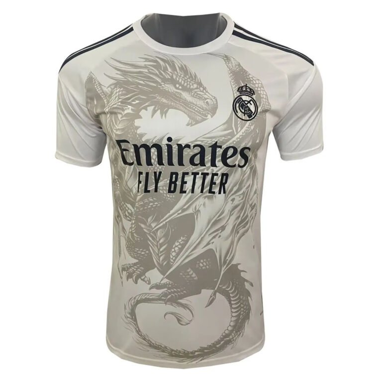 Real Madrid 2024-25 white dragon special jersey