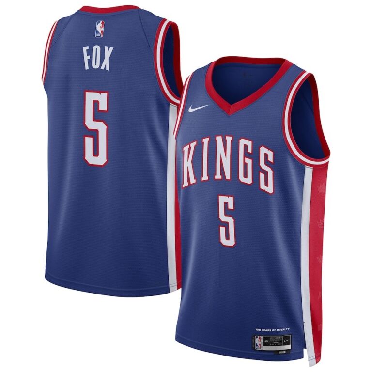 Sacramento Kings 2024-25 blue, city edition fox jersey