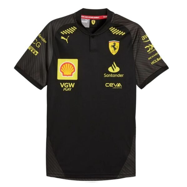 Scuderia Team 2024 Ferrari black yellow F1 shirt