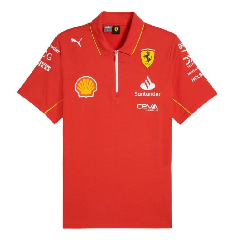 Scuderia Team 2024 Ferrari red white, F1 polo