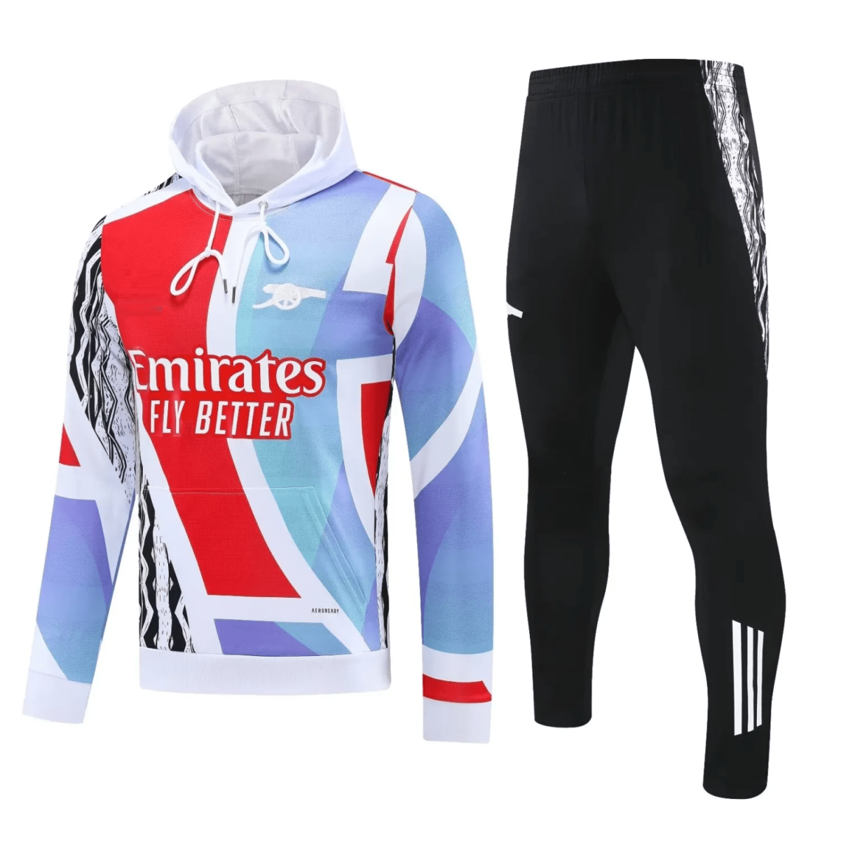 arsenal fc 2024 25 tricolor hoodie training suit 100