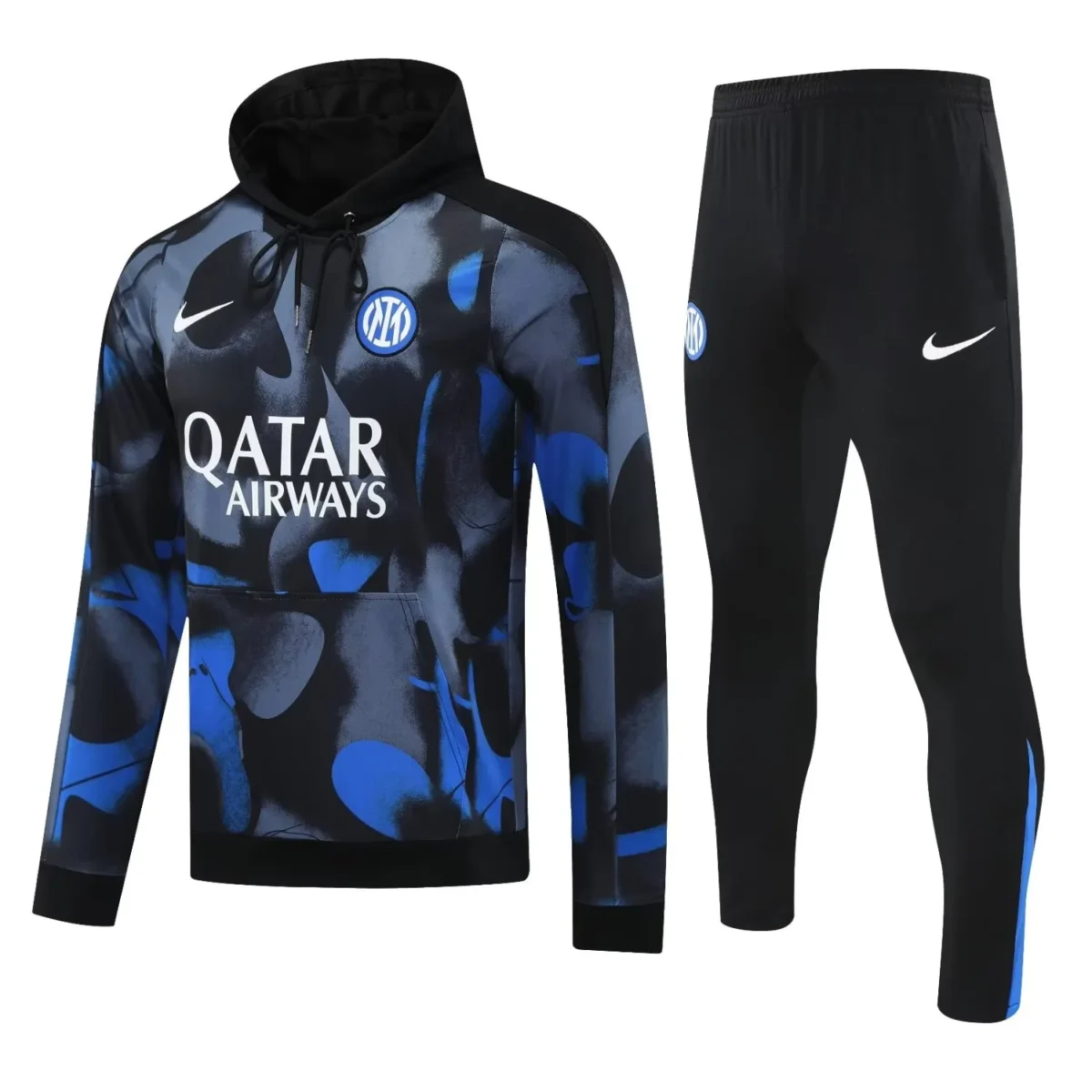 inter milan 2024 25 black grey blue hoodie training suit 100