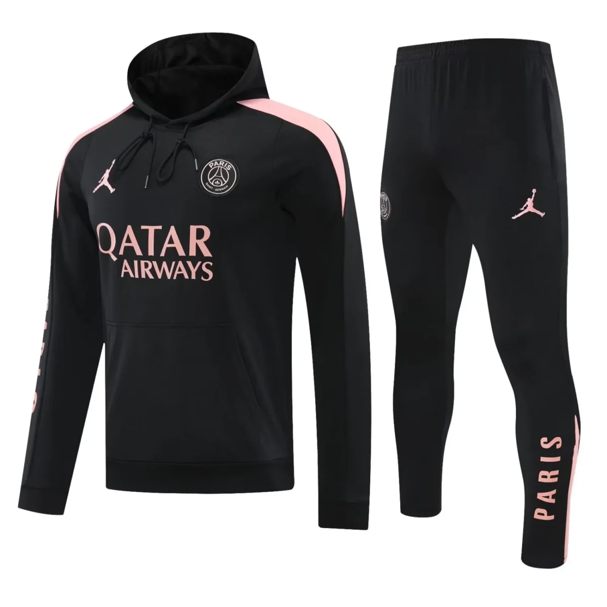 psg 2024 25 black pink jordanhoodie training suit 100