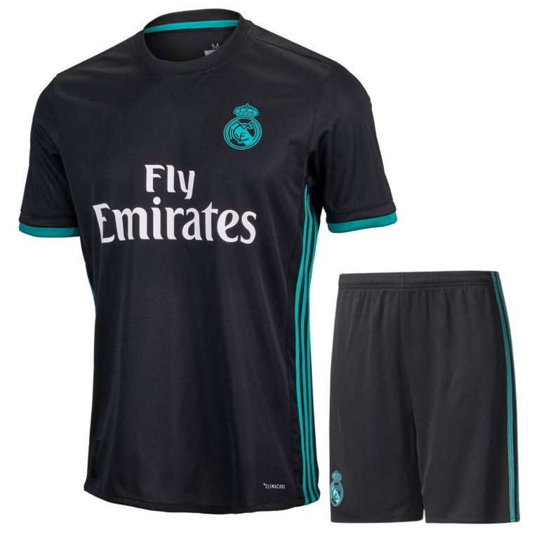 real madrid 2017 18 away kid kit retro 100