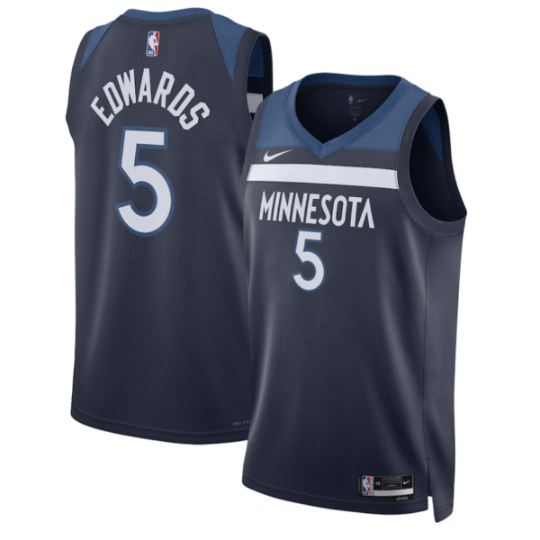 Minnesota Timberwolves 2024-25 Navy, Icon edition Edwards jersey