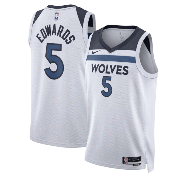 Minnesota Timberwolves 2024-25 White, Association edition Edwards jersey