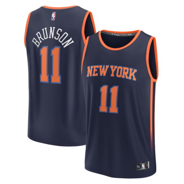 New York Knicks 2024-25 Black Orange, Statement edition Brunson Jersey