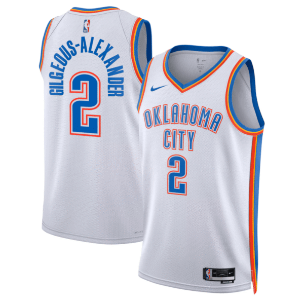 Oklahoma City Thunder 2024-25 White, Association edition Gilgeous-Alexander Jersey