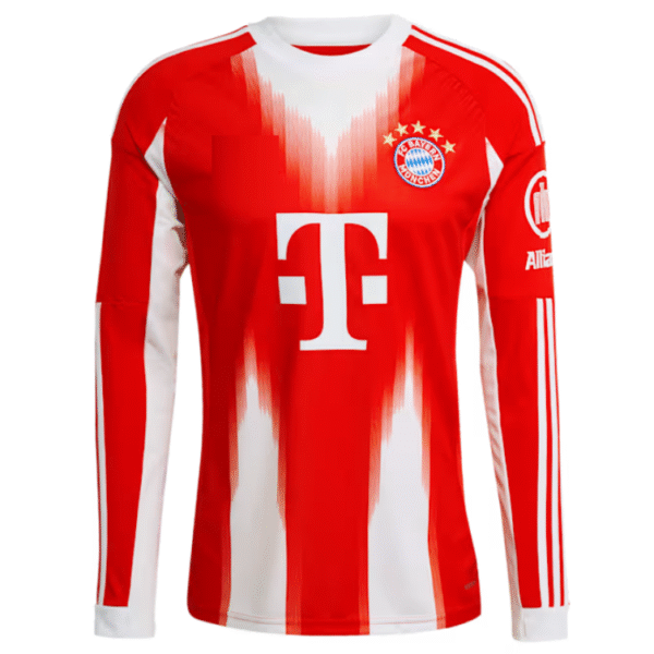 Bayern München 2025-26 Home, Long Sleeve Jersey