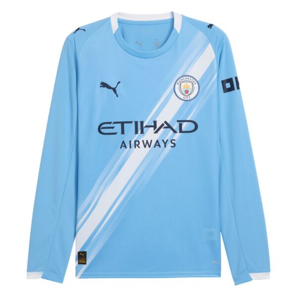 Manchester City 2025-26 Home, Long Sleeve Jersey