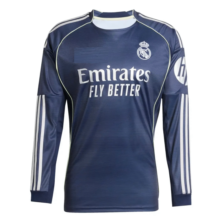 real madrid 2025 26 away long sleeve jersey 100