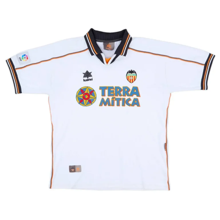 valencia cf 1999 00 home retro jersey 100