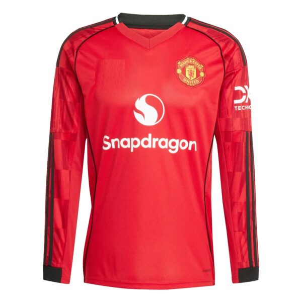 Manchester United 2025-26 Home, Long Sleeve Jersey